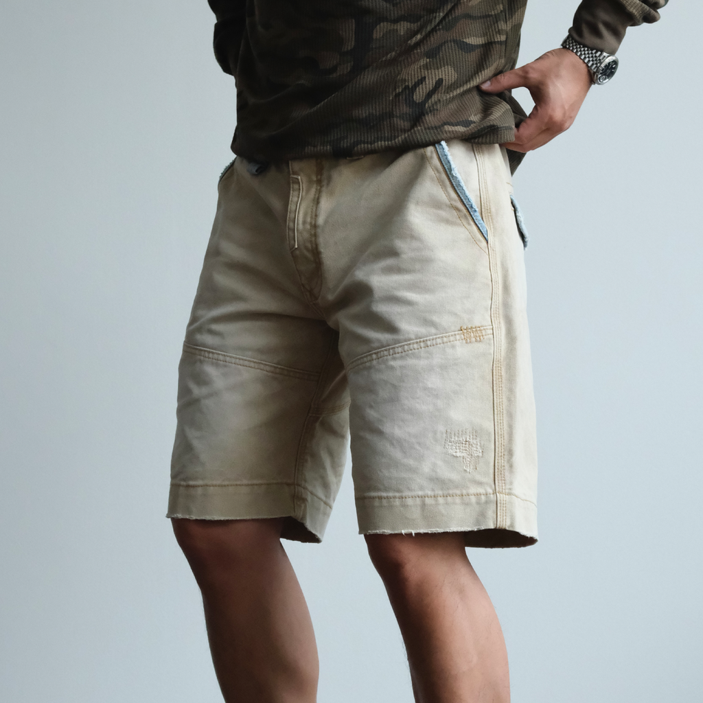 NEIGBORL Retro Washed Spliced Shorts