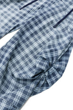 RELABEL Washed Plaid Paneled Oversized Jeans