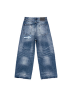 IN EXISTENCE x STM Washed Patched Distressed Straight Jeans