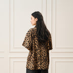 EPIC POETRY Leopard Cuban Half Shirt