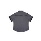 ESAIAS Napoleon Embroidered Asymmetrical Half Shirt