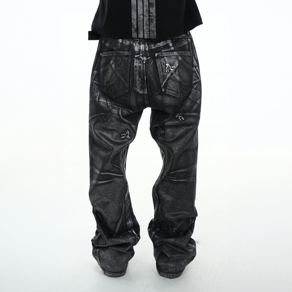 VINKID Coated Pigeon Graphic Jeans