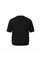 KREATE Faux Layered Cable-Knit Half Shirt