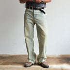 NEIGBORL Washed Paint-Splatter Straight-Leg Jeans