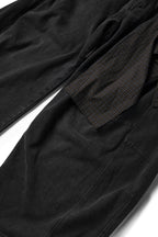 RELABEL Detachable Drape Drawstring Baggy Jeans Black