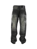VINKID Faded Pigeon Embroidered Jeans