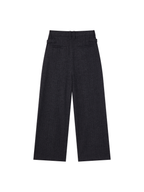 OPICLOTH Herringbone Pleated Wool-Blend Trousers