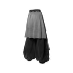 RELABEL Detachable Back Flap Draped Balloon Pants Gray