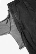 RELABEL Detachable Back Flap Draped Balloon Pants Gray