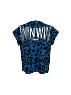 PCCVISION Contrast Leopard Crackled Foil Graphic T-Shirt