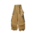 RELABEL Multi-Pocket Detachable Scarf Distressed Cargo Brown