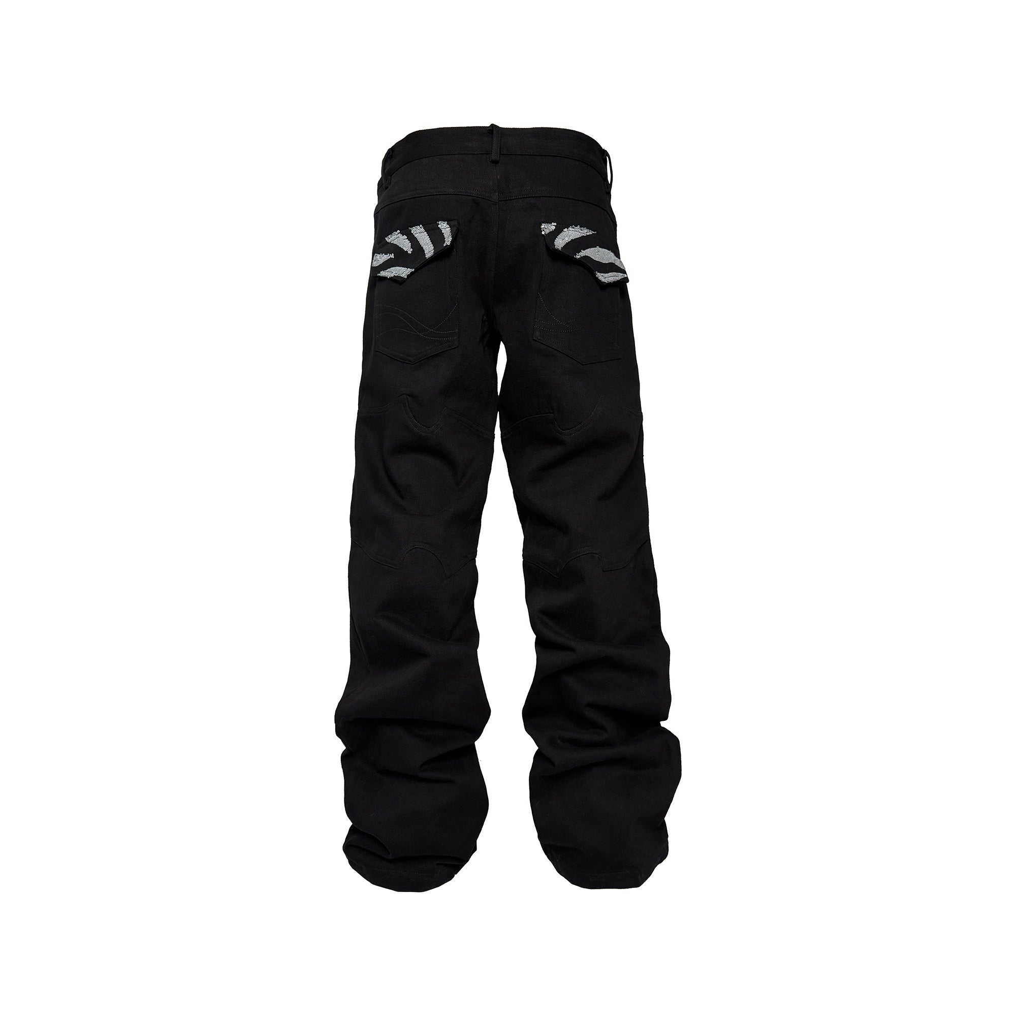 PCCVISION Silver Tiger Sequin Jeans
