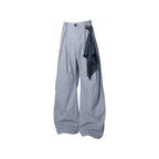 RELABEL Detachable Scarf Grid Pleated Pants