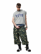 CYCYCY Camo Wide-Leg Cargo Shorts
