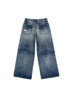 IN EXISTENCE x i Washed Lightning Fade Wide-Leg Jeans Blue