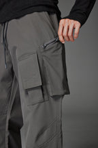 CATSSTAC Multi-Pocket Paneled Drawstring Cargo Pants