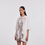 DAMAGE ASIA Skeleton Corset Full-Print T-Shirt