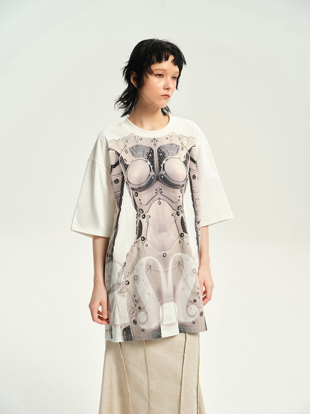 DAMAGE ASIA Ex Machina Graphics Oversized T-Shirt