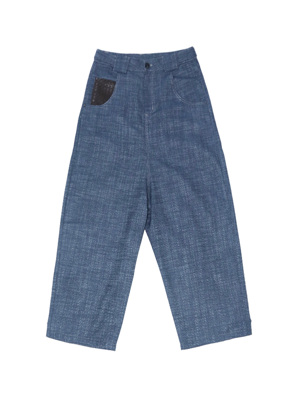 ASSEEN Dropped-Crotch Wide-Leg Linen-Blend Jeans