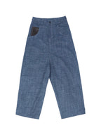 ASSEEN Dropped-Crotch Wide-Leg Linen-Blend Jeans