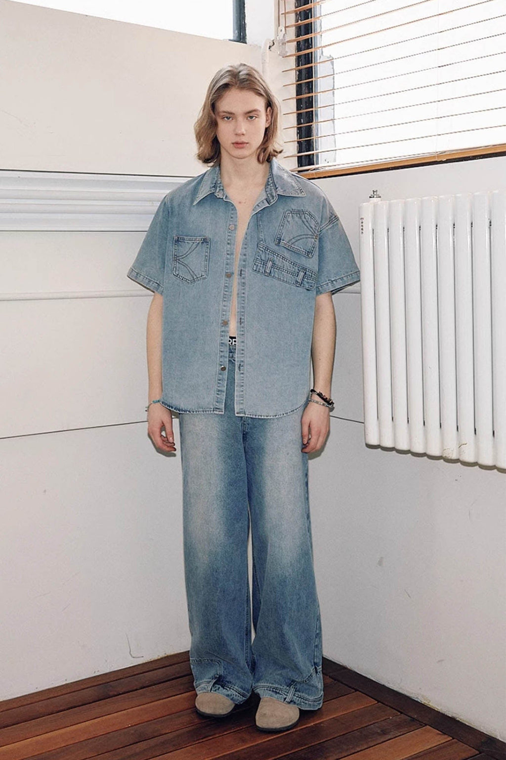 KREATE Inverted Deconstructed Baggy Jeans