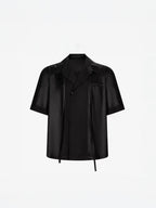 TIWILLTANG Draped Camp-Collar T Shirt