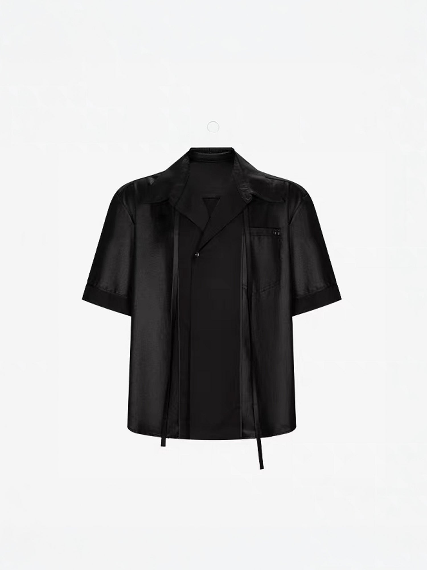 TIWILLTANG Draped Camp-Collar T Shirt