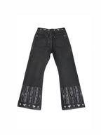 VINKID Star Graphic Crackle Waxed Jeans