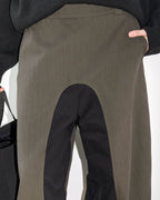 LABELROOM Paneled Color Blocked Zipper Pants