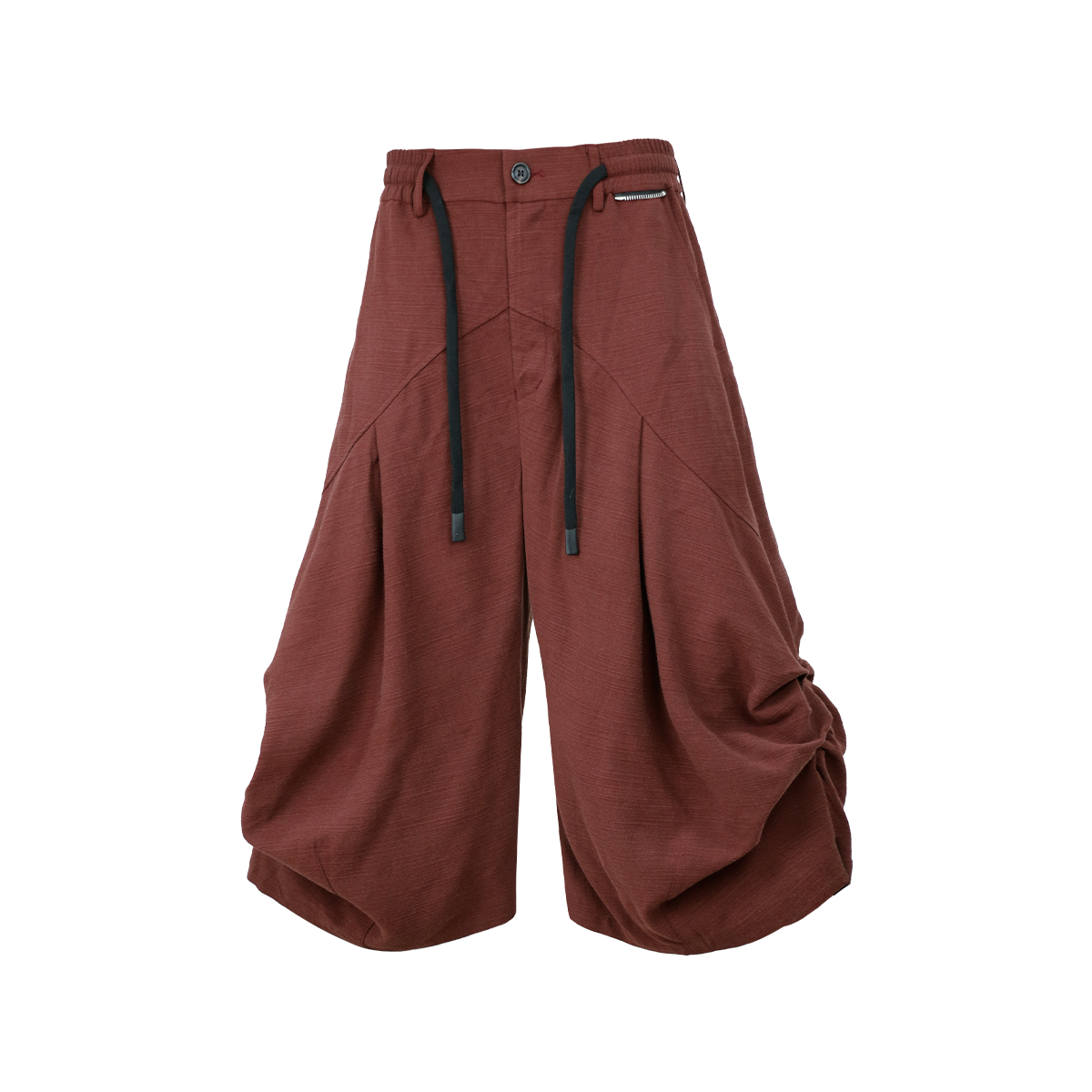 RELABEL Ruched Tencel-Acetate Oversized Shorts