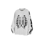 RELABEL Skeleton Graphic Rivet Long-Sleeve Tee
