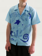 WIID Oceanic Doodle Graphic Half Shirt