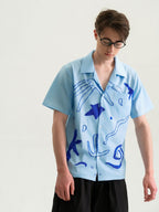 WIID Oceanic Doodle Graphic Half Shirt