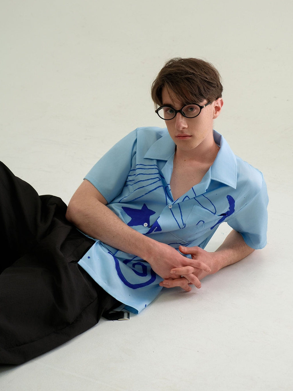 WIID Oceanic Doodle Graphic Half Shirt