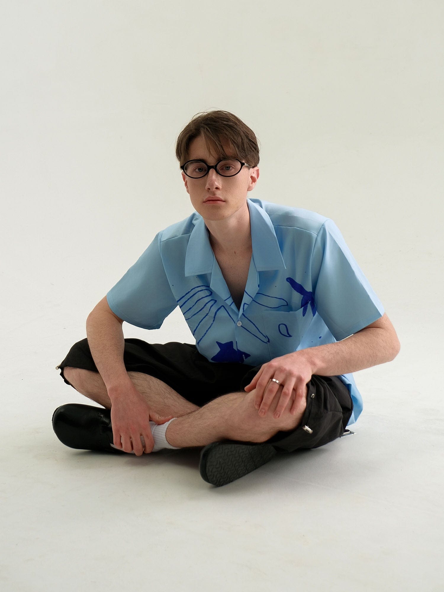 WIID Oceanic Doodle Graphic Half Shirt