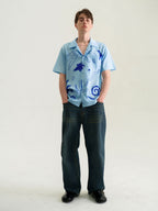 WIID Oceanic Doodle Graphic Half Shirt