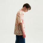 WIID Abstract Line Oversized Cuban Half Shirt
