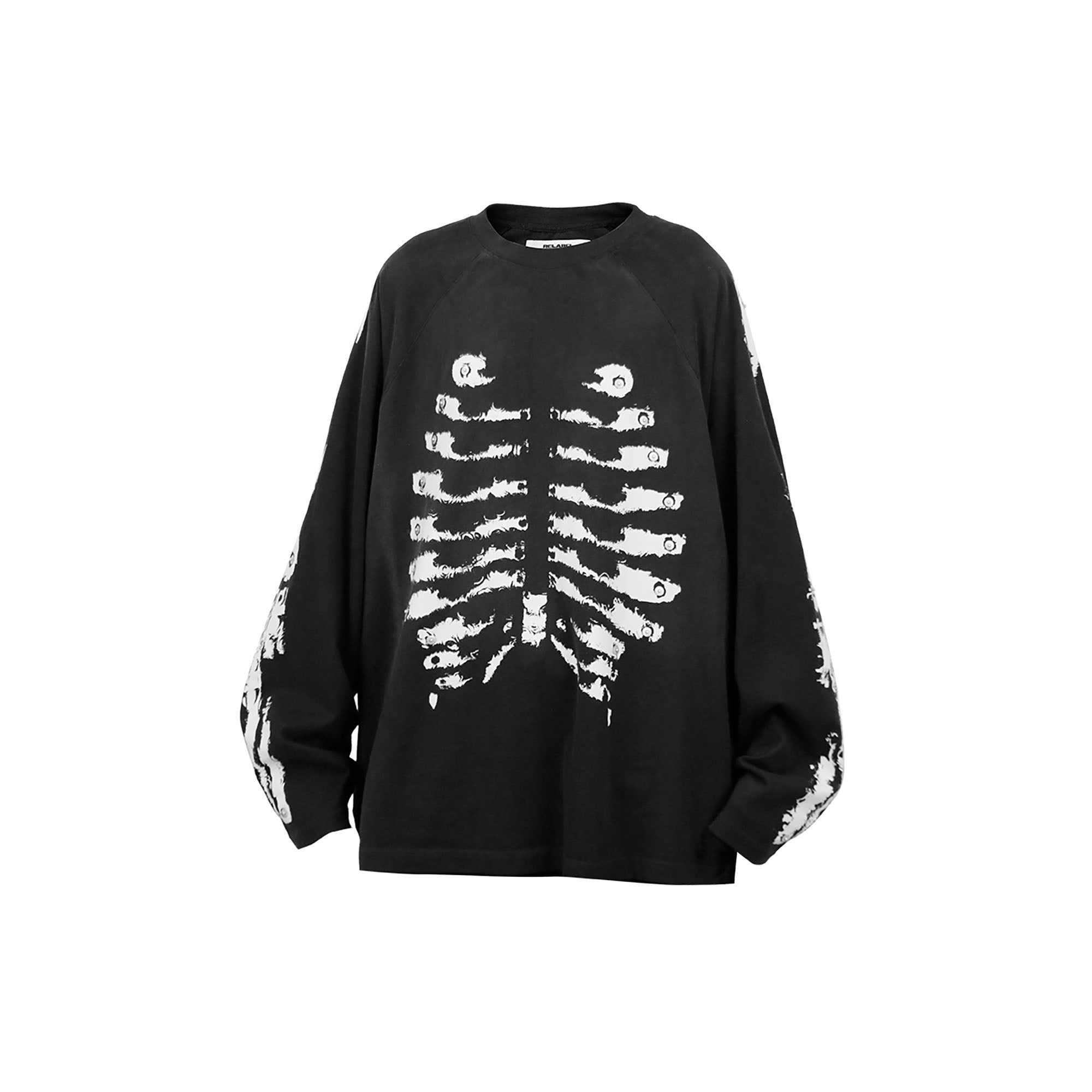 RELABEL Skeleton Graphic Rivet Long-Sleeve Tee