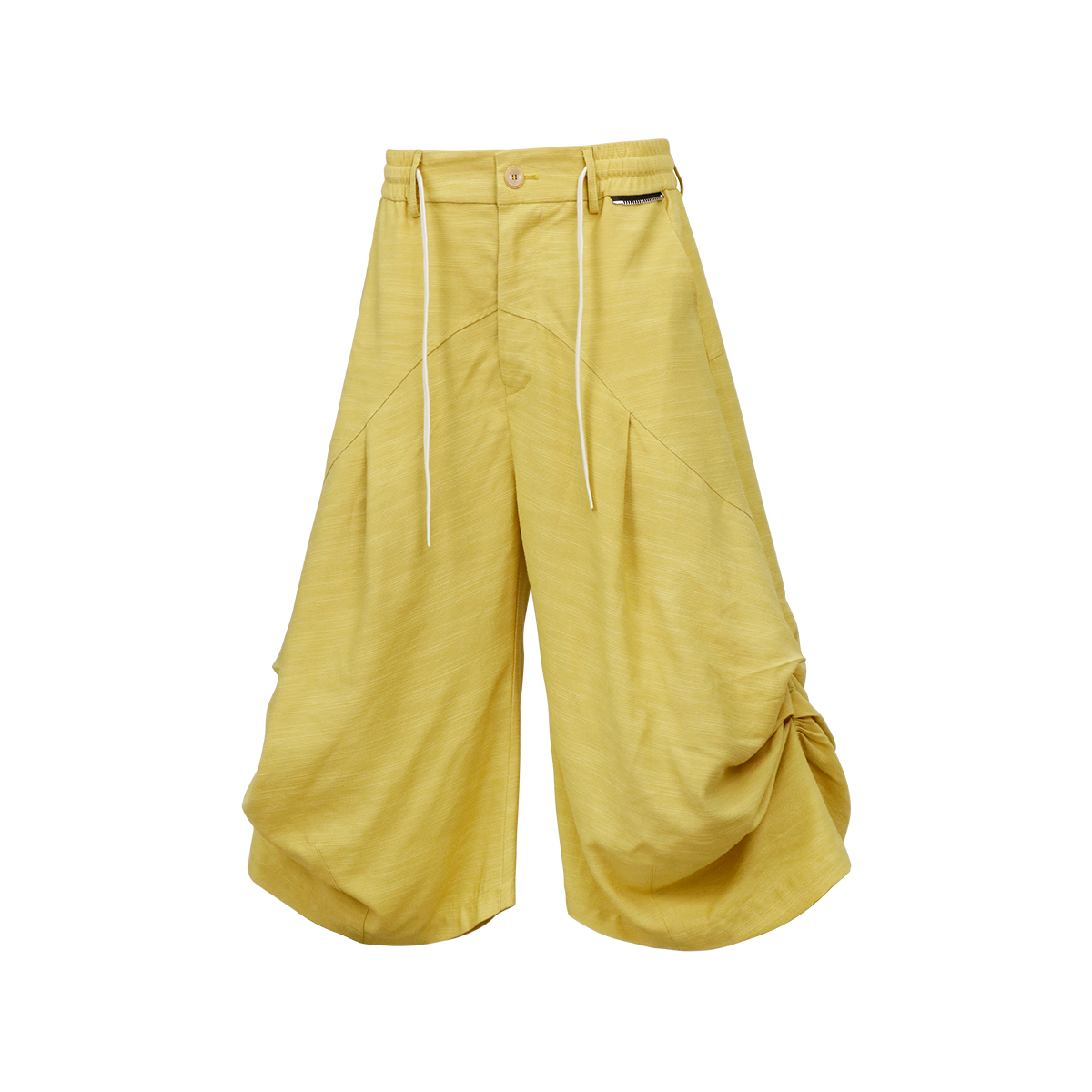 RELABEL Ruched Tencel-Acetate Oversized Shorts