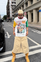STEEPC Contrast Diamond Graphic T-Shirt