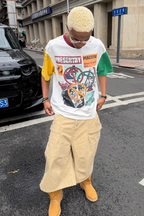 STEEPC Contrast Diamond Graphic T-Shirt
