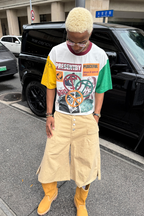 STEEPC Contrast Diamond Graphic T-Shirt