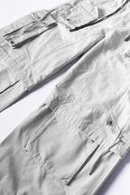 RELABEL Multi-Pocket Detachable Scarf Distressed Cargo Gray
