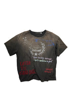 FACEONLAB Punk Graffiti Diamond Distressed T-Shirt