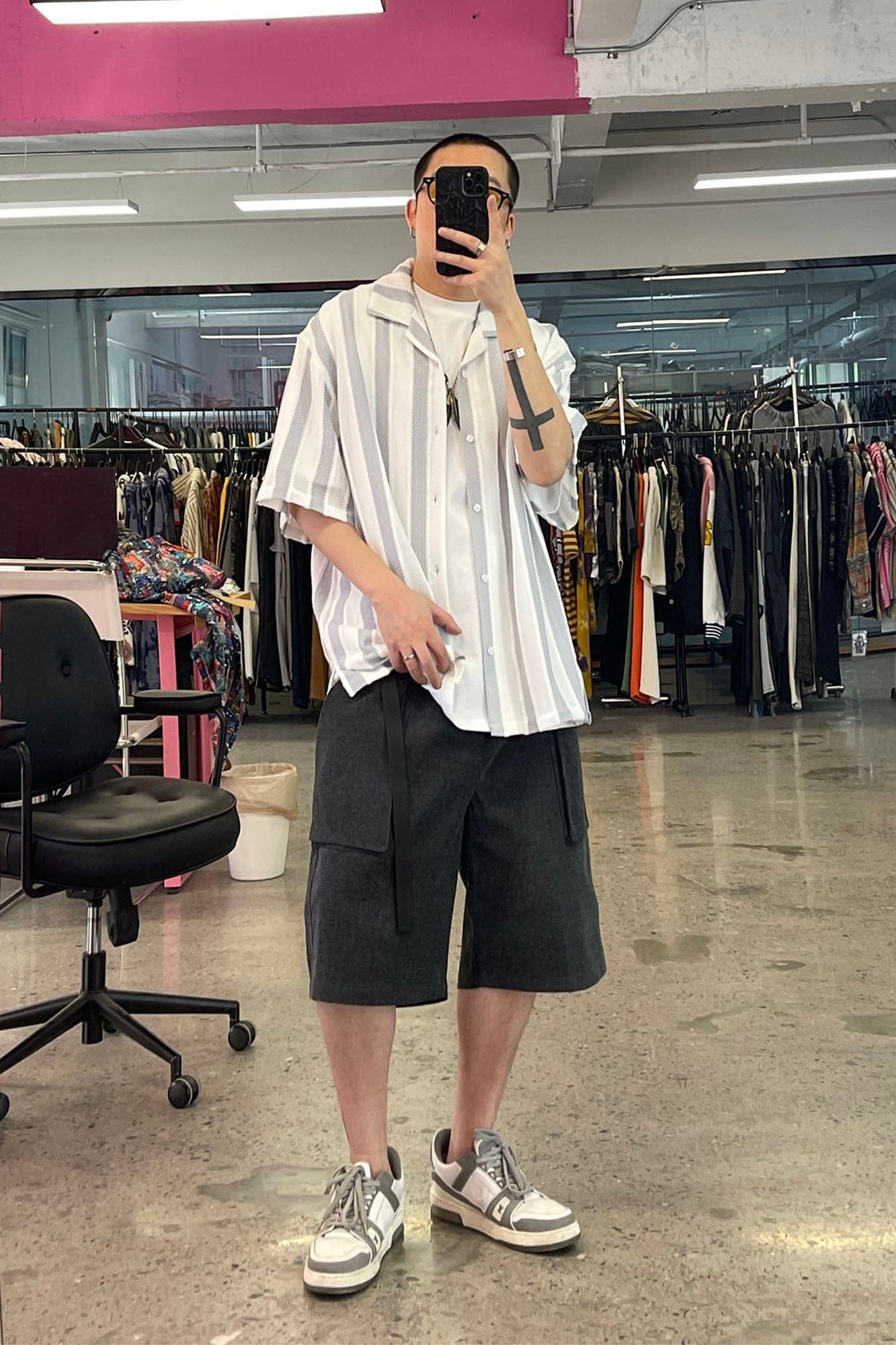 ME DA IGUAL Ethnic Embroidery Belted Shorts