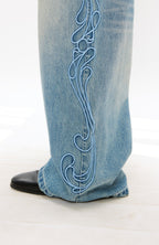 KREATE Totem Embroidered Jeans