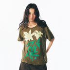 1997 POSTOFFICE Distressed Sheer Lily Flower Tee