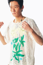 1997 POSTOFFICE Distressed Sheer Lily Flower Tee