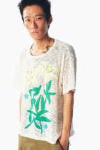 1997 POSTOFFICE Distressed Sheer Lily Flower Tee