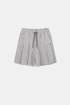 UNLIMITED MOTE Multi-Pleated Drawstring Raw-Hem Shorts